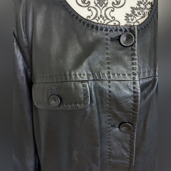 Talbots' leather coat - Picture 8 of 16